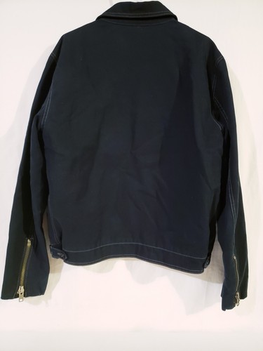 7 For All Mankind Jacket Mens XL Quilt Lined Blue Full Zip Canvas T4003442U - Picture 2 of 9
