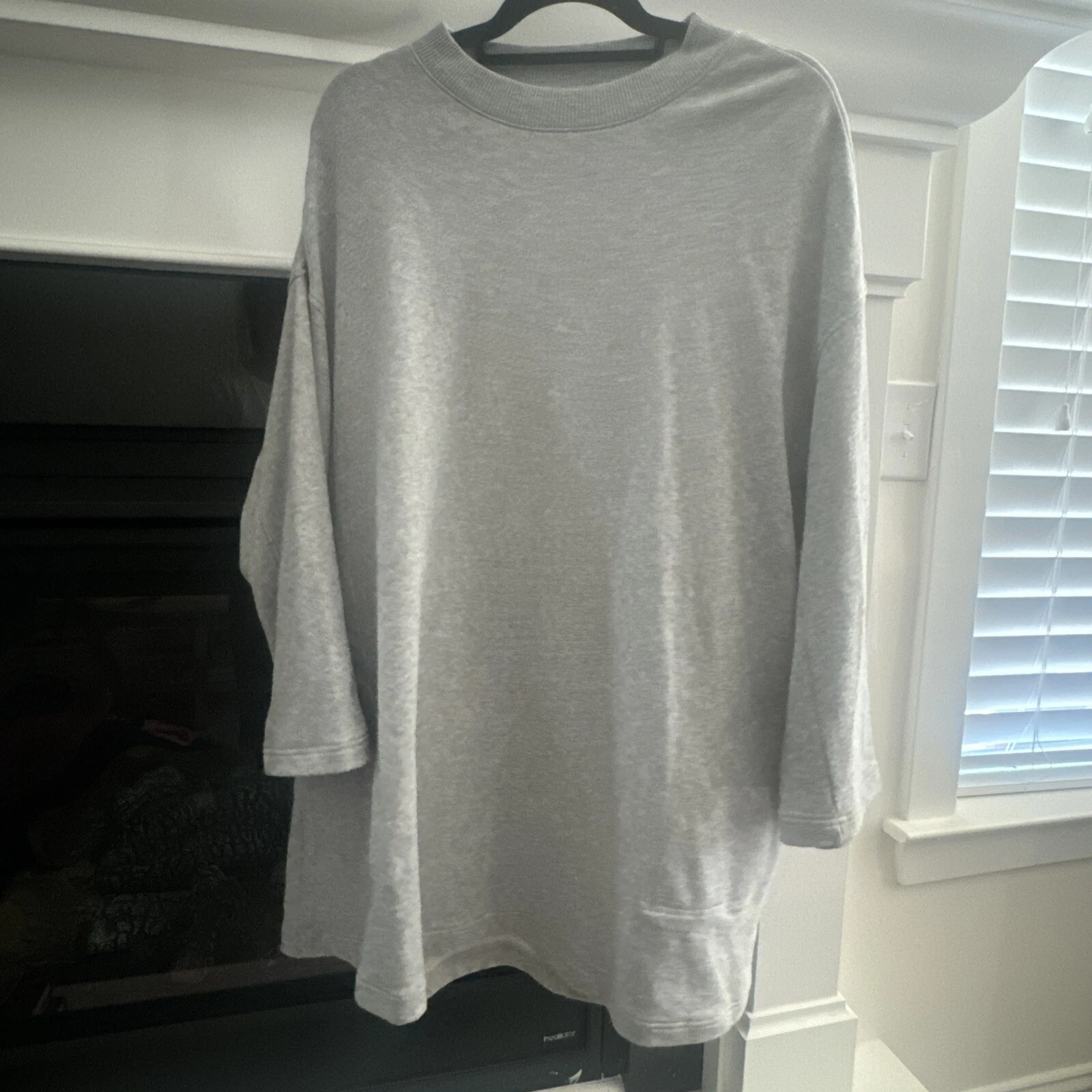 Acne Studios Leyla abito tunica pile oversize donna XS grigio