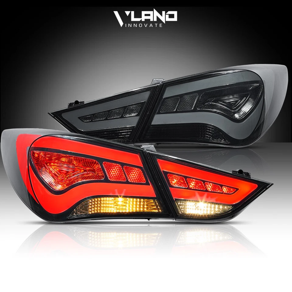 Par de luces traseras LED para HYUNDAI SONATA 2011 2012 2013 2014 lente ahumada/tintada Foto 2 de 4