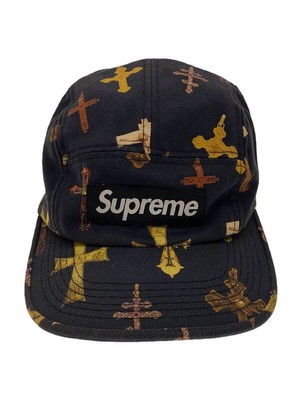 Supreme Crosses Camp Cap Cap Canvas BLK All-over Men | eBay