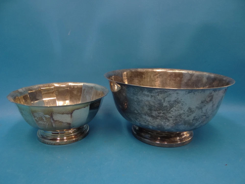 Vintage Gorham E.P. YC784 YH1 Silver Bowls Serving Display Used Old Kitchen - Image 3 of 4