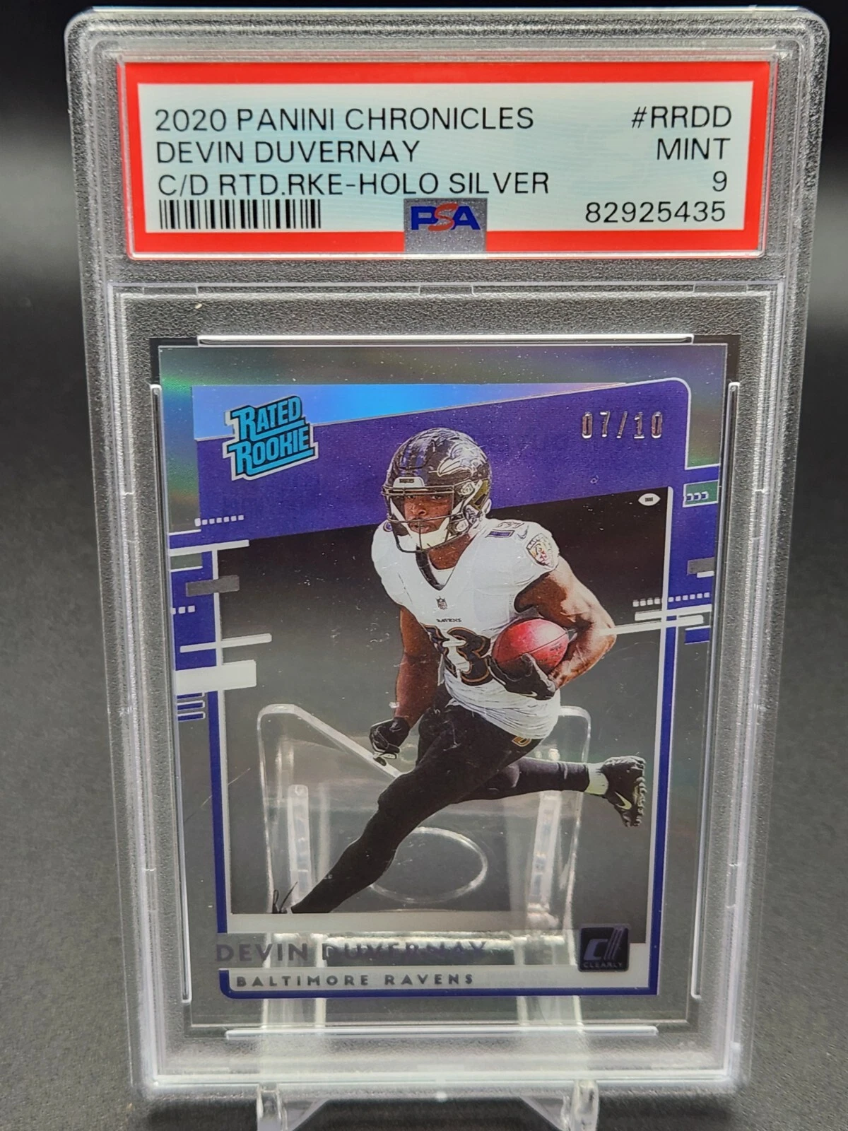 Devin Duvernay Panini Chronicles Clearly Donruss Rated Rookies #RRDD Holo Silver