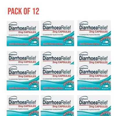 Galpharm loperamide 2mg GENERIC - Imodium Diarrhoea Relief 12 X 6 = 72 Capsules