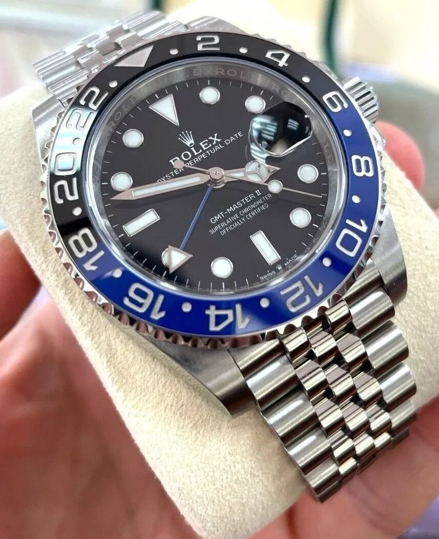 Rolex GMT-MASTER II 126710BLNR 40mm SS Black Bezel B/PAPERS | eBay