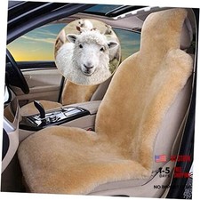 Real Genuine Sheepskin Seat Covers for Cars SUV Trucks Van RV Front Seats Gold