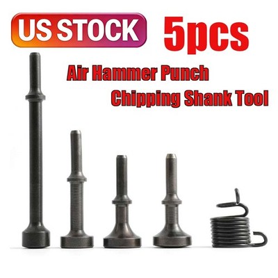 5 Pcs Air Hammer Bits Set 0.401 Shank Smoothing Pneumatic Air Hammer Chisel Bit