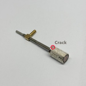 4/4 Violin Silver Button Screw Carving Screw Bow Making Repair ( with Crack )