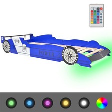 vidaXL Kinderbett Rennwagenbett mit LED Autobett Jugendbett Spielbett 90x200cm