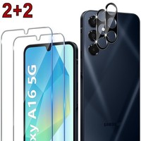 2X Schutzglas + 2X Kameraschutz FüR Samsung Galaxy A16 5G Blasenfrei 9H HäRte Hd