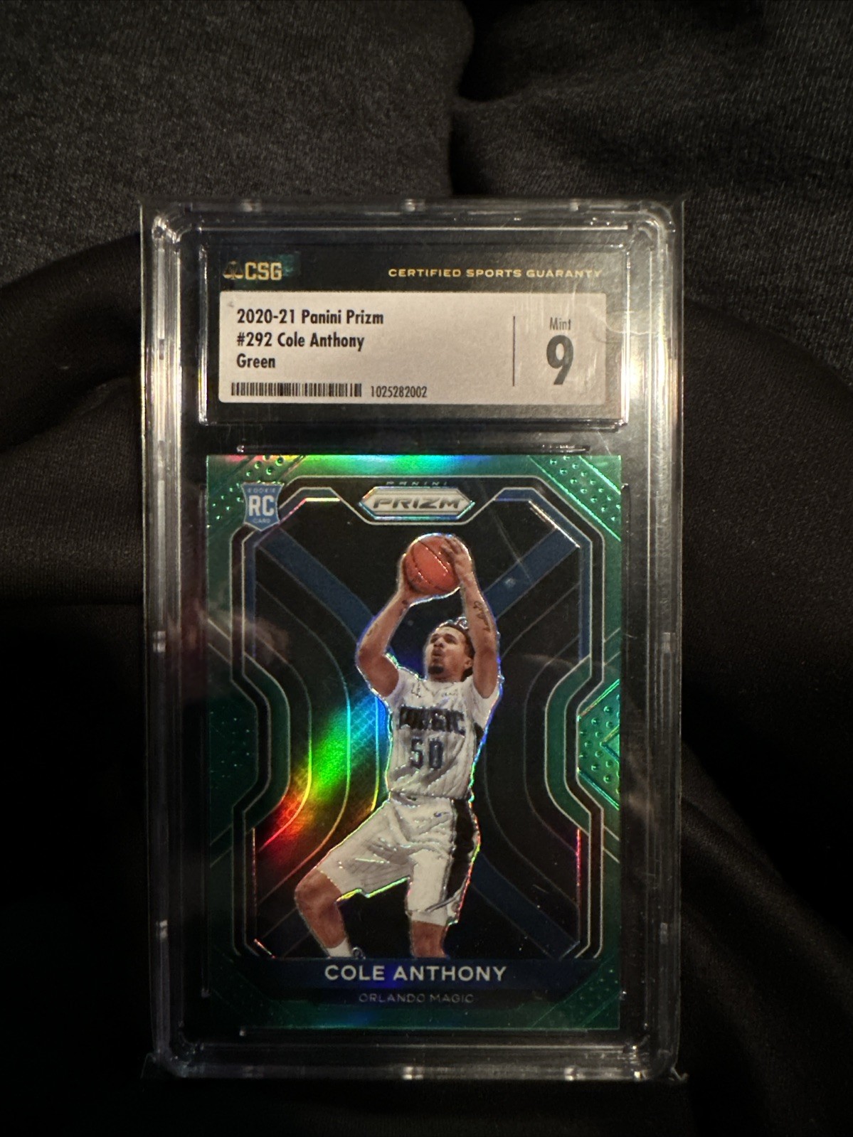 2020-21 Panini Prizm Cole Anthony Green Prizms #292 Rookie