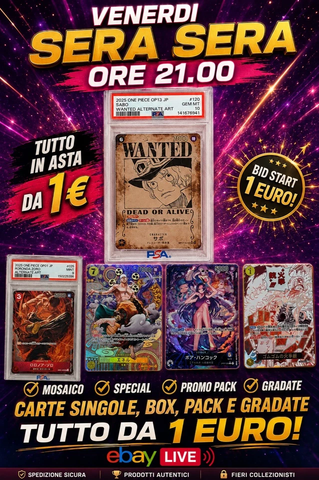 ONE PIECE - 5 + 💣 - ASTE DA 1€ | MOSAICO, SPECIAL E PACK !!