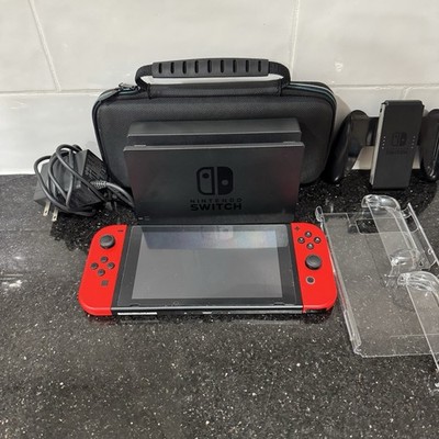 Nintendo Switch Mario Edition Console - Black/Red With Accessories