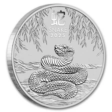 2025 Australia 1 kilo Silver Lunar Snake BU (Series III)