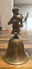 Vintage Solid Brass Cherub Angel Dinner Bell Made In India