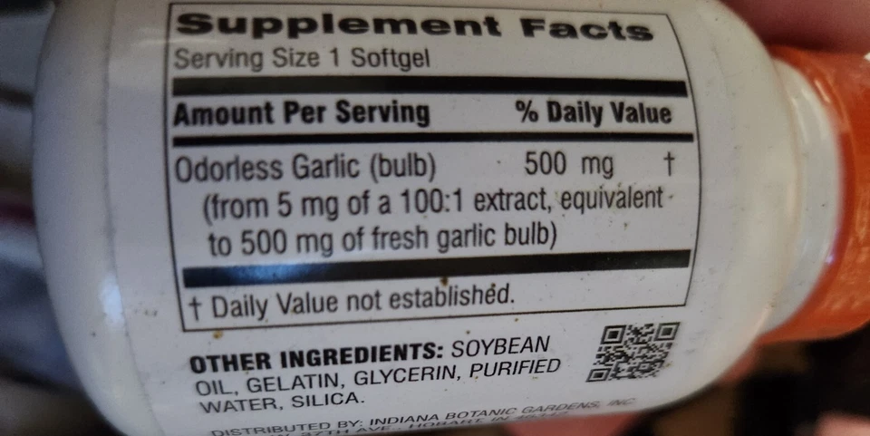 Cápsulas blandas de aceite de ajo inodoro Botanic Choice, 180 cápsulas blandas Foto 2 de 3
