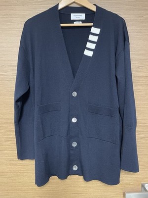 Designer Thom Browne Cardigan Strickjacke Jacke Made Italy Merinowolle Jacke