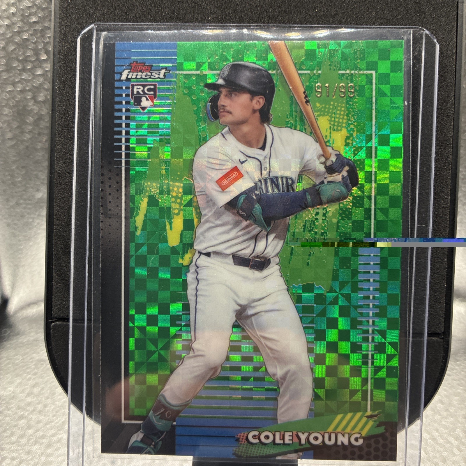 2026 Topps Finest Cole Young /99 RC Green X-Fractor Rookie SP Mariners
