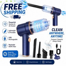 Handheld Car Vacuum Cleaner, 9000Pa Vacuum Cleaner and Air Duster, 120W High...
