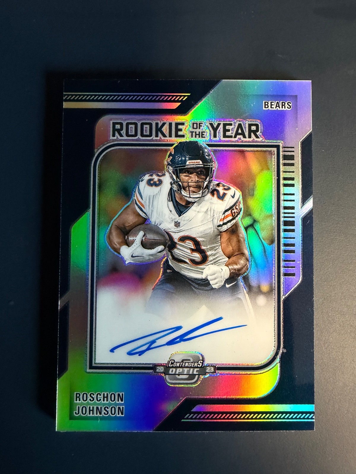 Roschon Johnson ROOKIE OF THE YEAR Silver Auto /99 Optic Contenders 2023