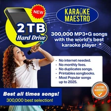 Karaoke English & Spanish 300K Songs with Professional System-Best Software
