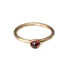 Vintage Ring tested 925 STERLING SILVER Size 5 Garnet Band Jewelry lot y