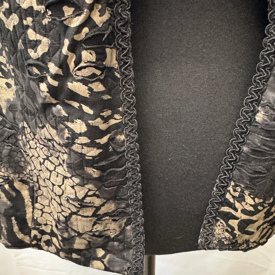 Chaqueta Mujer Chicos Frente Abierto Talla 1 Estampado Animal Texturizada Envejecida Abstracta Foto 3 de 4