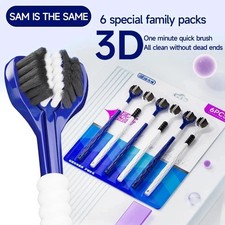 6pcs 3D Three-Sided Manual Toothbrush U-Shaped Soft Bristles Oral Cleaning Set