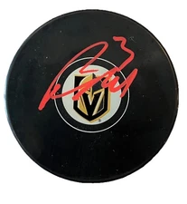 Brayden McNabb Signed Autographed Vegas Golden Knights Logo Puck
