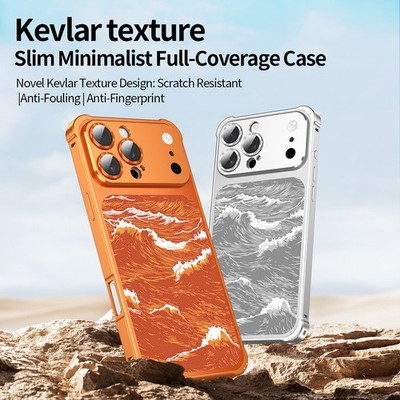 Kevlar-Textur Schutzhülle stoßfest für Apple iPhone 13 14 15 16 -17 Pro Pro Max