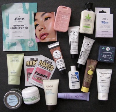 Lot Of 18 New Assorted Body Skin Care Travel Sample Minis Brand Name Variety Mix
