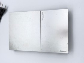 PS2 Sony PlayStation 2 Slim Silver SCH-90001 - Tested, Console Cords Controller