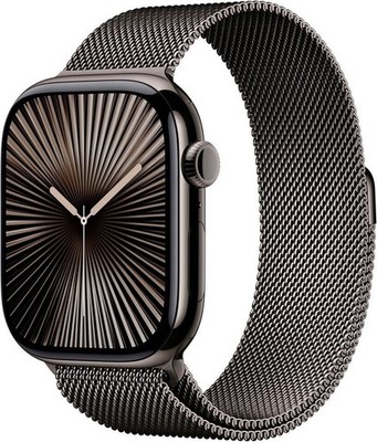 Apple Watch Series 10 4G 46mm Titan Schiefer Milanaise - Ohne Zubehör