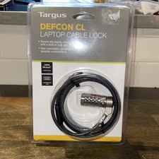 Targus DEFCON CL Laptop Computer Cable Lock - Resettable 4 Digit-Code, Galvanize