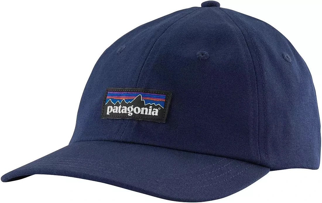 PATAGONIA P-6 Label Trad Cap #38296 Low Crown Hat Utility Blue