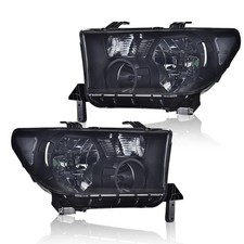 Headlights 07-13 Toyota Tundra 08-17 Sequoia Smoke Lens Black Housing 811100C051