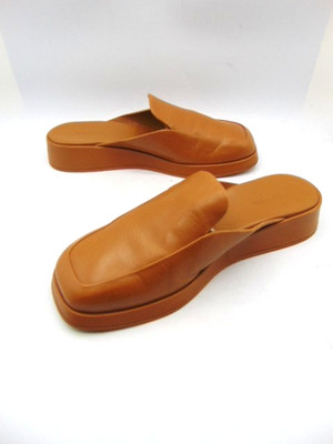 VINCE Raquel Caramel Nappa Leather Mules Size 6 M