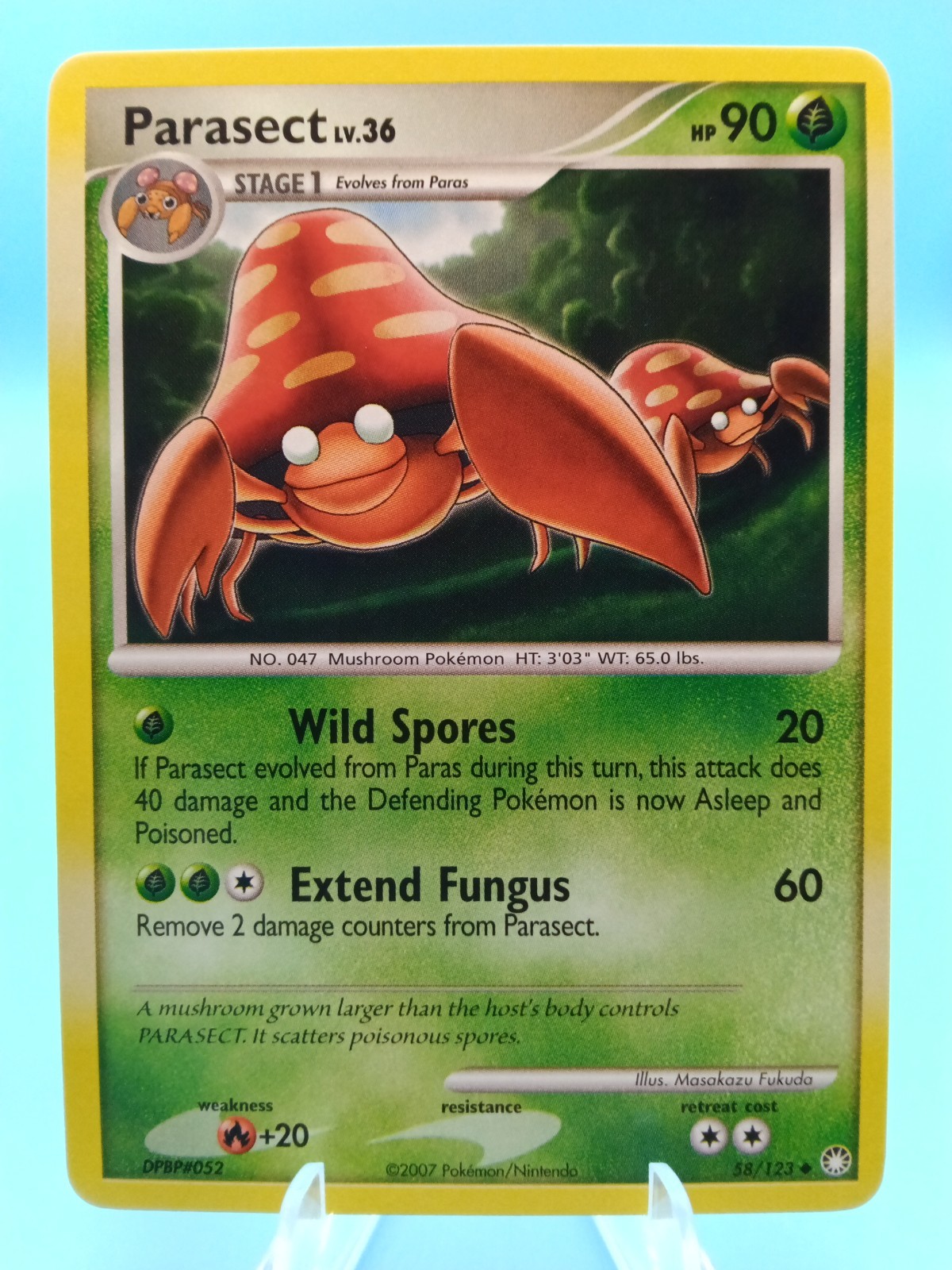 2007 Pokemon Mysterious Treasures Parasect #58