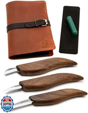 BeaverCraft Wood Carving Knife Set Deluxe S15X - Wood Carving Kit