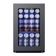 SIMZLIFE - 6 Bottles & 24 Cans Mini Beverage Refrigerator - Portable Wine Cooler