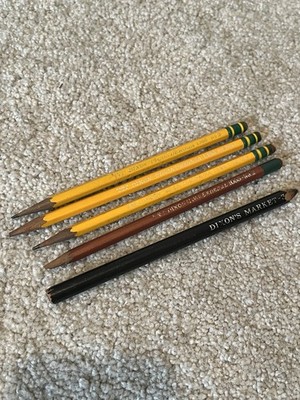 Dixon, Dixon Ticonderoga, Dixon s Market Pencils w/ Plastic & Cardboard Ferrule