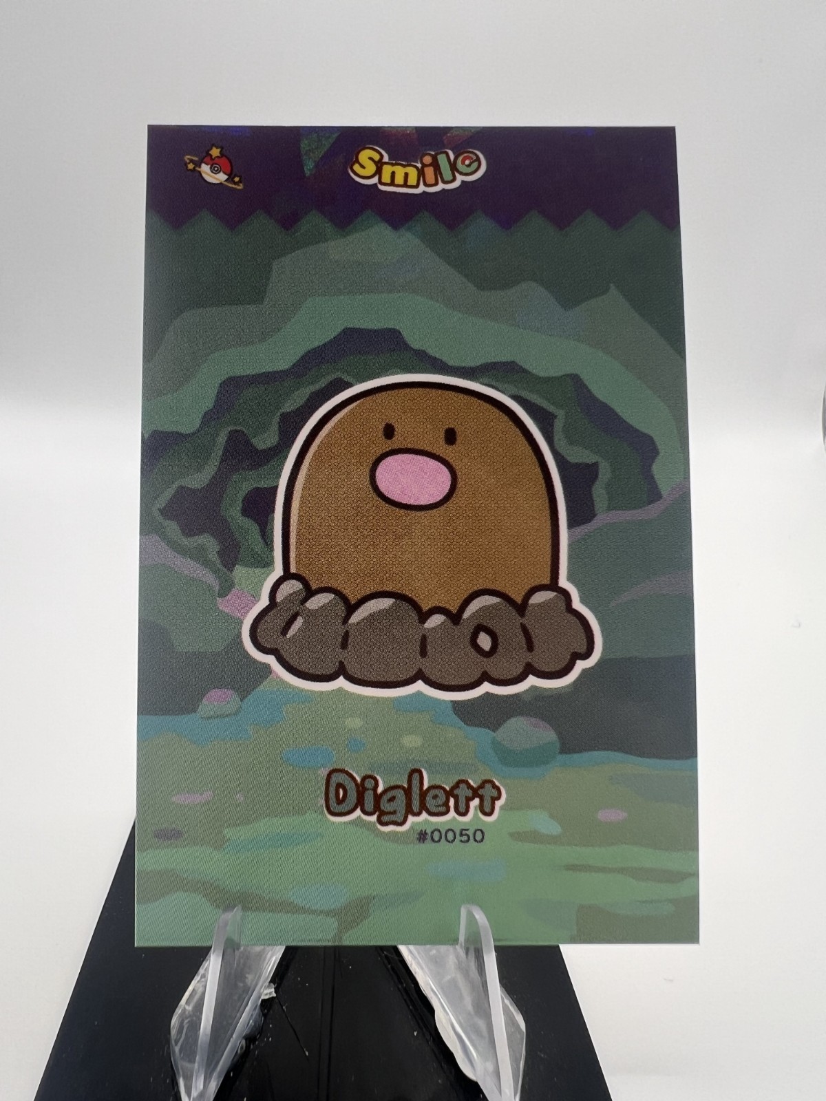 Diglett #50 - Cracked Ice Holo - Smile Card Database- Pokemon