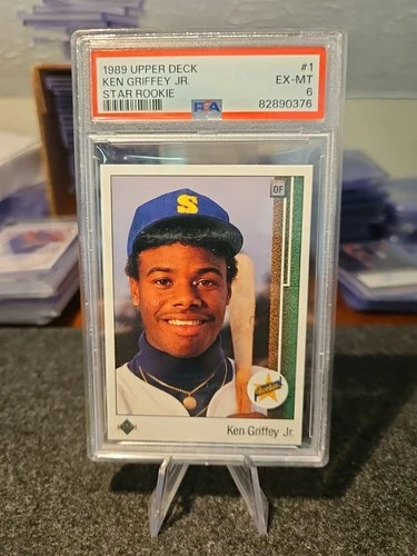 1989 Upper Deck - Star Rookie Ken Griffey Jr #1 (RC) PSA 6 EX-MT