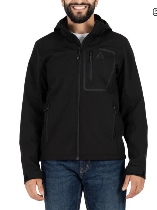 NIP Men’s Gerry Water Resistant Soft Shell Jacket Black Size Medium
