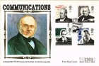 Dr Jim Stamps G.B. Fdc 1995 Communications Silk Cover Collection 12.5 X 18.7 Cm