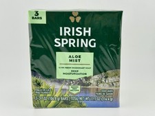 Irish Spring Aloe Mist Bar Soap 3 Pack Deodorant 3 Bar Soap 3.7 Oz