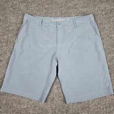 Hang Ten Mens Blue Micro Check Performance Stretch Shorts Size 40