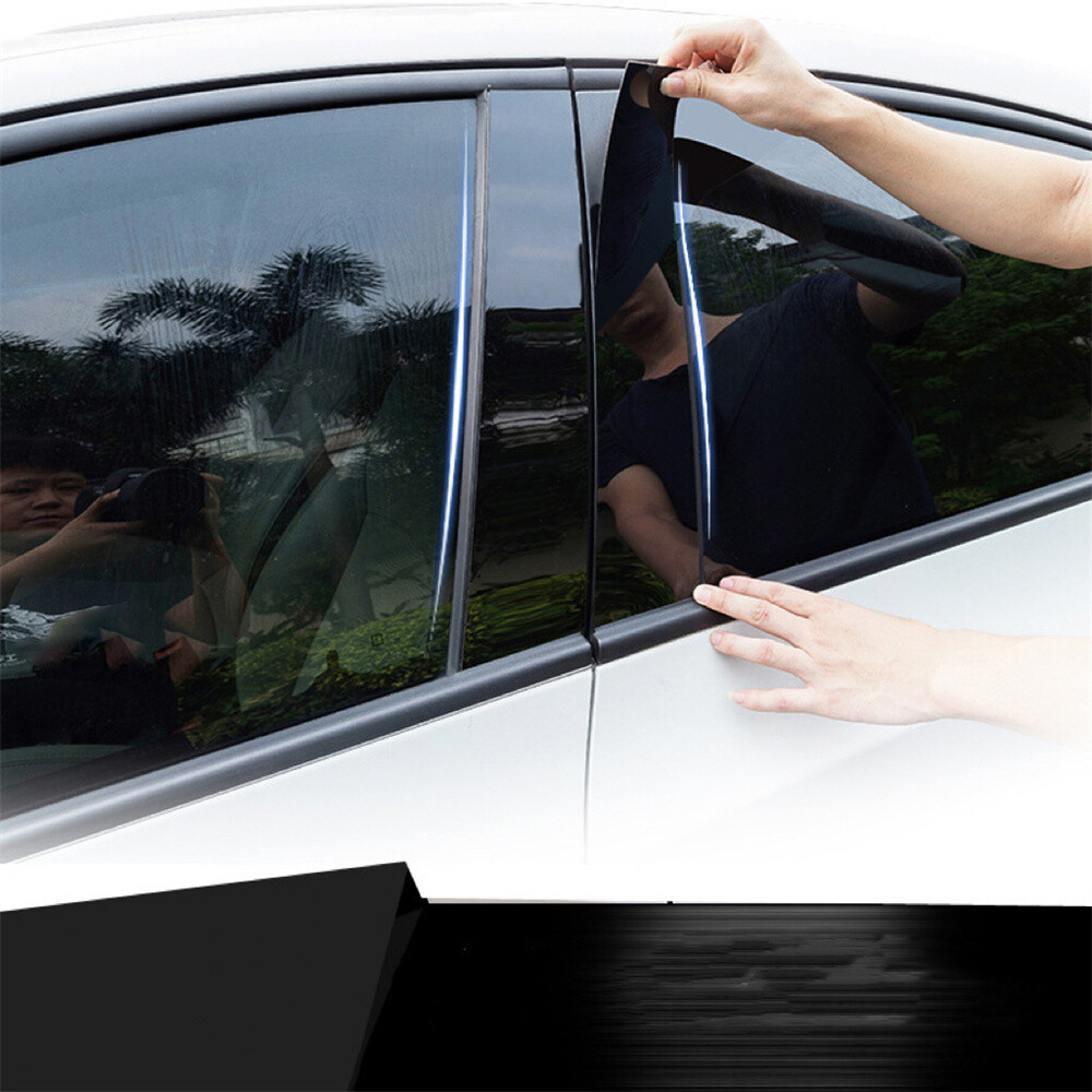 6Pcs Car Door Cover Window Trim Kit Black Pillar Posts For Acura TL 20042008 eBay