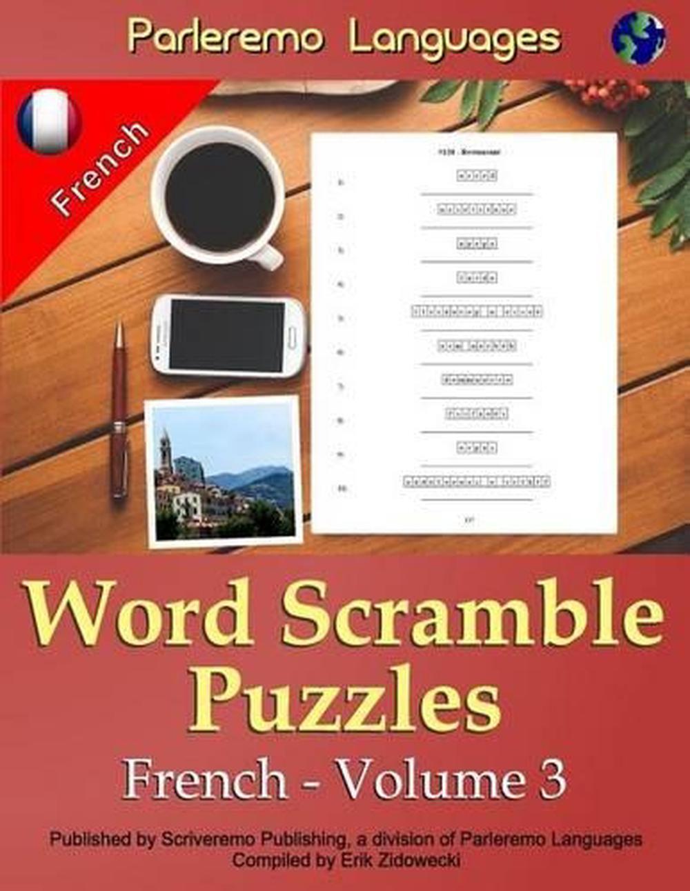 Parleremo Languages Word Scramble Puzzles French Volume 3 by Erik