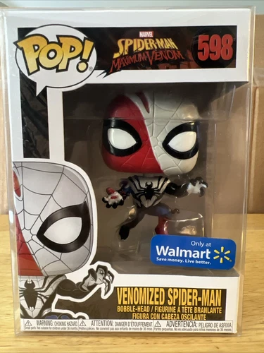 Funko Pop Venomized Spider-Man #598 exclusivo protector usado incluido de Walmart