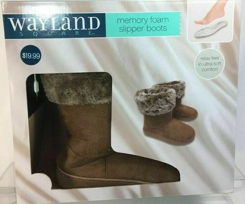 Wayland Square Slipper Boots Brown Faux 